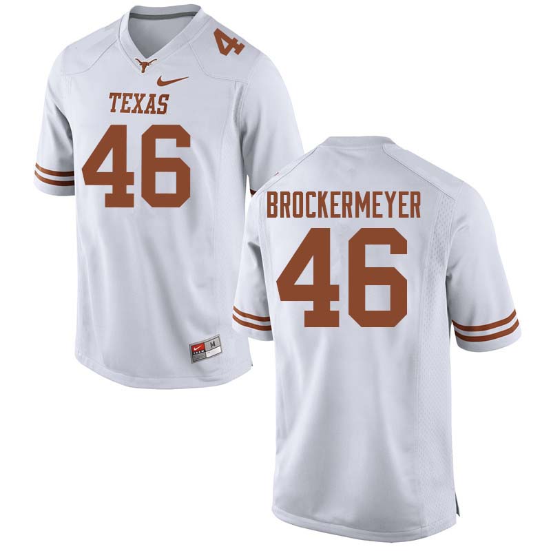 Men #46 Luke Brockermeyer Texas Longhorns College Football Jerseys Sale-White